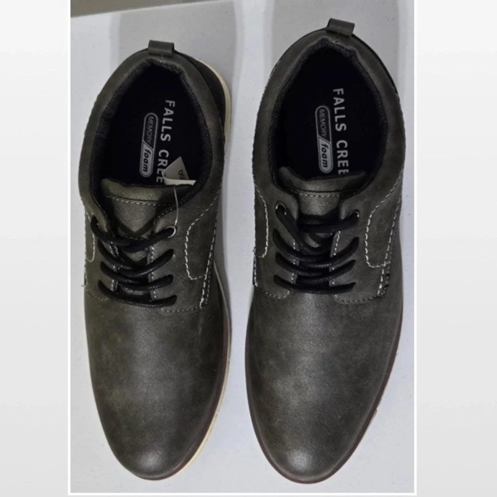 New Falls Creek Shoes Mens Size 8 Casual Gray Lace Up Oxford NWT